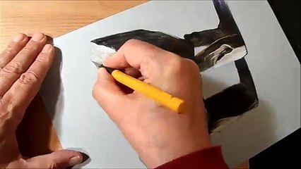 Trick Art on Paper Drawing 3D Dolmen Time