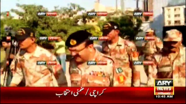 DG rangers sindh visited polling stations in Karachi