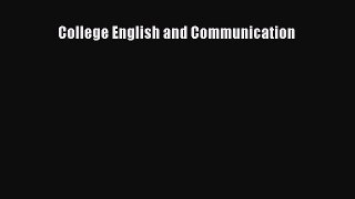 Read College English and Communication Ebook Free