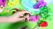 Dora The Explorer Swimming Pool and Camping Playset Daisy Beach Day Set Toy Videos Part 8