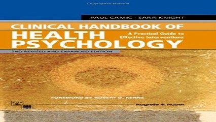 Download Clinical Handbook of Health Psychology  A Practical Guide to Effective Interventions