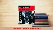 Read  Everyday Law for Immigrants Ebook Free