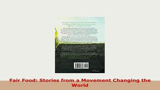 PDF  Fair Food Stories from a Movement Changing the World Read Online