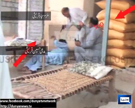 مظفر گڑھ ایس ایچ او اپنی نگرانی میں ملزم سے مدعی پر تشدد کراتا رہا.