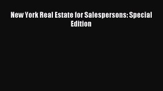 Read New York Real Estate for Salespersons: Special Edition Ebook Free