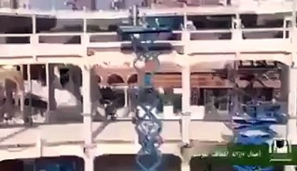 Mataf dismantling work in progress at Masjid Al-Haram.