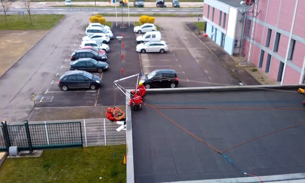 Entraînement des sapeurs-pompiers Grimp de Meurthe-et-Moselle, à Toul