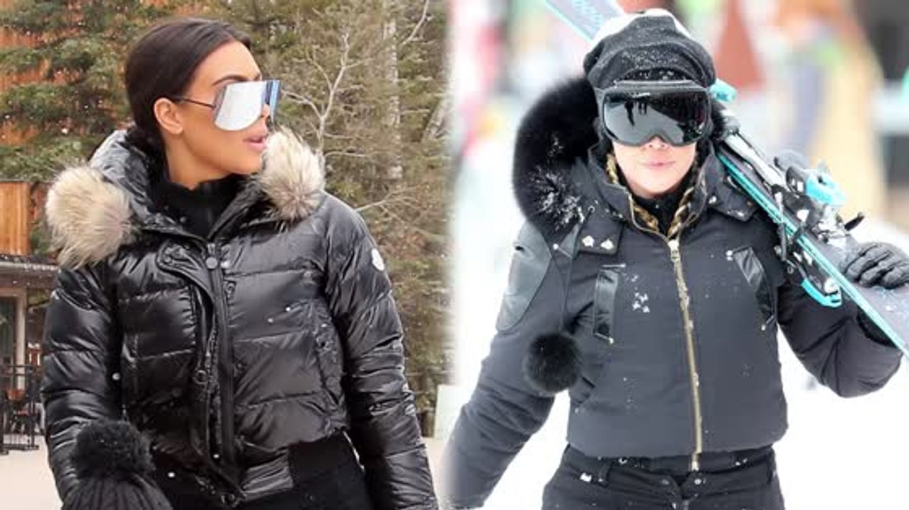 Les sœurs Kardashian en vacances au ski