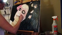 Diablo Seduccion Day of The Dead Oil Painting by Sandy Clifton Colorado Artist 2014 Time Lapse Devil