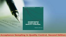 PDF  Acceptance Sampling in Quality Control Second Edition Download Full Ebook