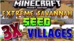 Extreme Savannah Seed with 3x Villages! Minecraft PE [Pocket Edition] 0.13.1 Seed Showcase!