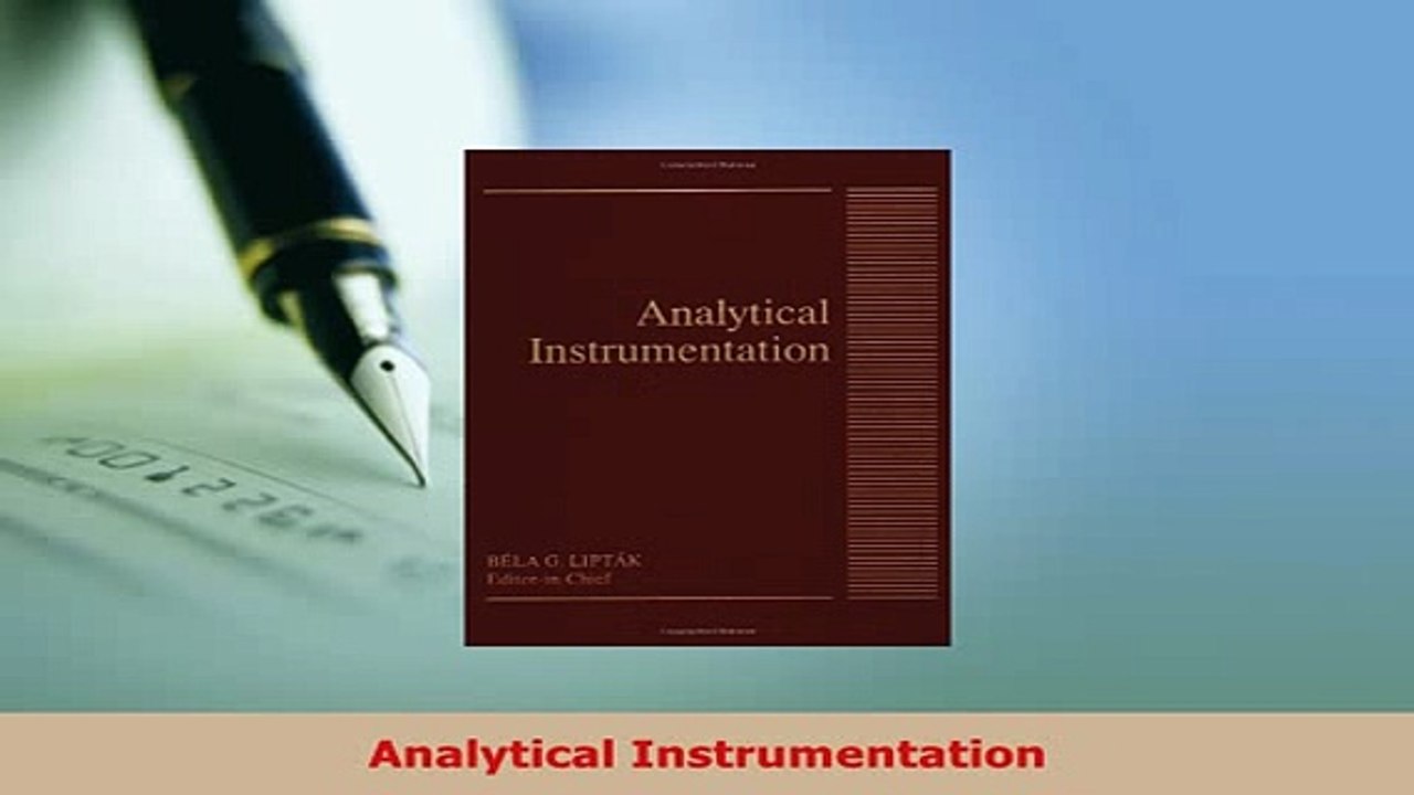 Download  Analytical Instrumentation Download Online