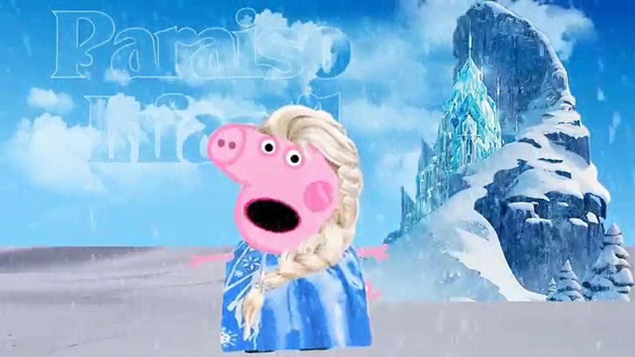 Peppa pig en Español Se disfraza de Elsa   Cancion Libre Soy Frozen   Canciones Infantiles