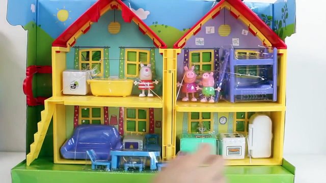 Peppa Pig's House Playset La Casa de Peppa Juguetes de Peppa Pig Toys Videos Part 1