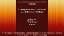 FREE DOWNLOAD  Computational Methods in Molecular Biology Volume 32 New Comprehensive Biochemistry READ ONLINE