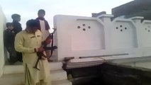 Funny Pathan shooting AK47 almost killed his friends wedding birthday pashto funny video clip -