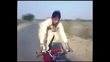 funny videos 2016 best motorcycle wheeling accident videos with pakistani boy -