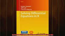FREE DOWNLOAD  Solving Differential Equations in R Use R  BOOK ONLINE