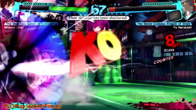 Persona 4 Arena Ultimax Arcade Mode - Match #5: Mitsuru Kirijo Vs. Yu Narukami {English, Full HD}
