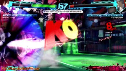 Persona 4 Arena Ultimax Arcade Mode - Match #5: "Mitsuru Kirijo Vs. Yu Narukami" {English, Full HD}