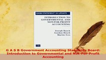 PDF  G A S B Government Accounting Standards Board Introduction to Governmental and Download Online