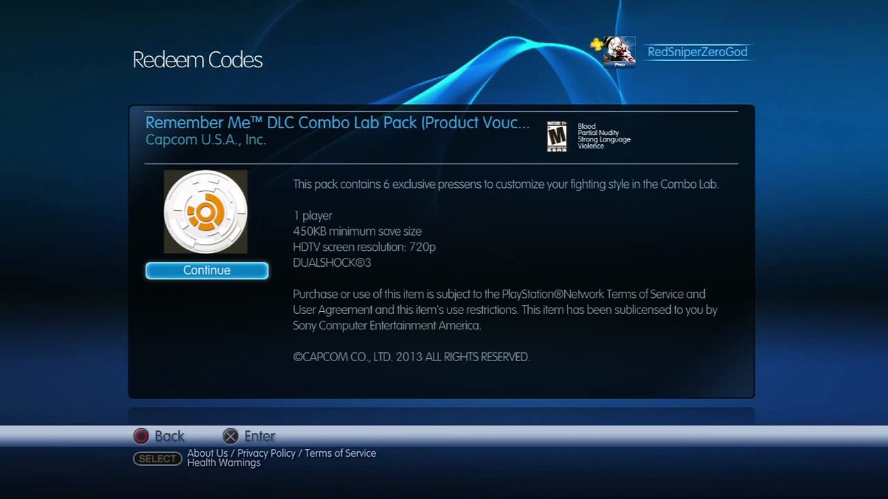 Remember Me - Capcom Preorder Bonus: Combo Lab Pack DLC