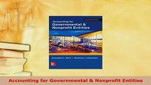 PDF  Accounting for Governmental  Nonprofit Entities Download Online