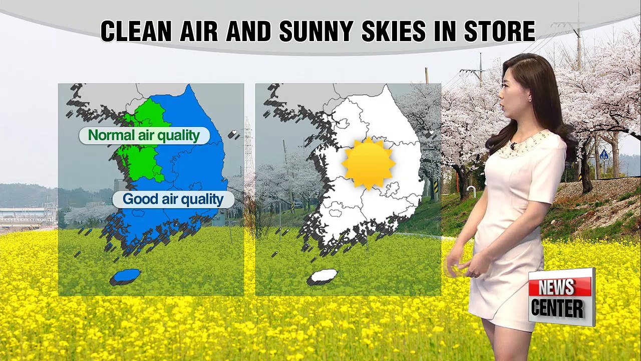 Slightly cooler than today but sunny and clearn air to breathe in