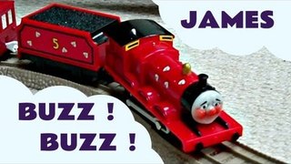 Trackmaster JAMES GOES BUZZ BUZZ Thomas The Train Rare Kids Toy Train Set Thomas The Tank Engine