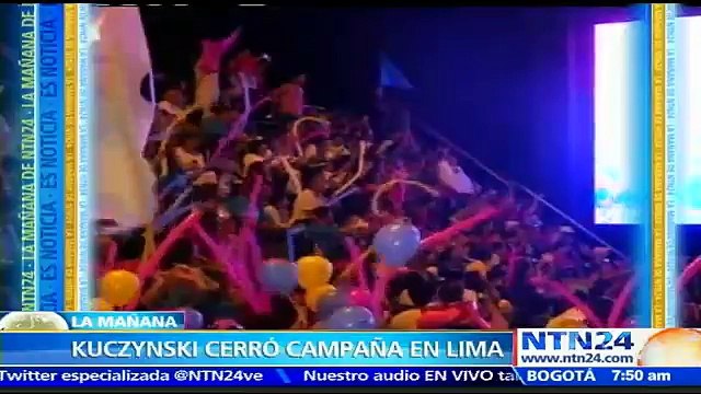 Pedro Pablo Kuczynski cierra campaña electoral con un discurso en Lima, Perú