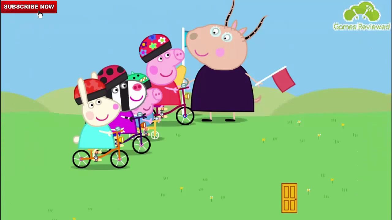 Peppa Pig in English Sports Day Games Application   Peppa Bicycle Race Game Playthrough