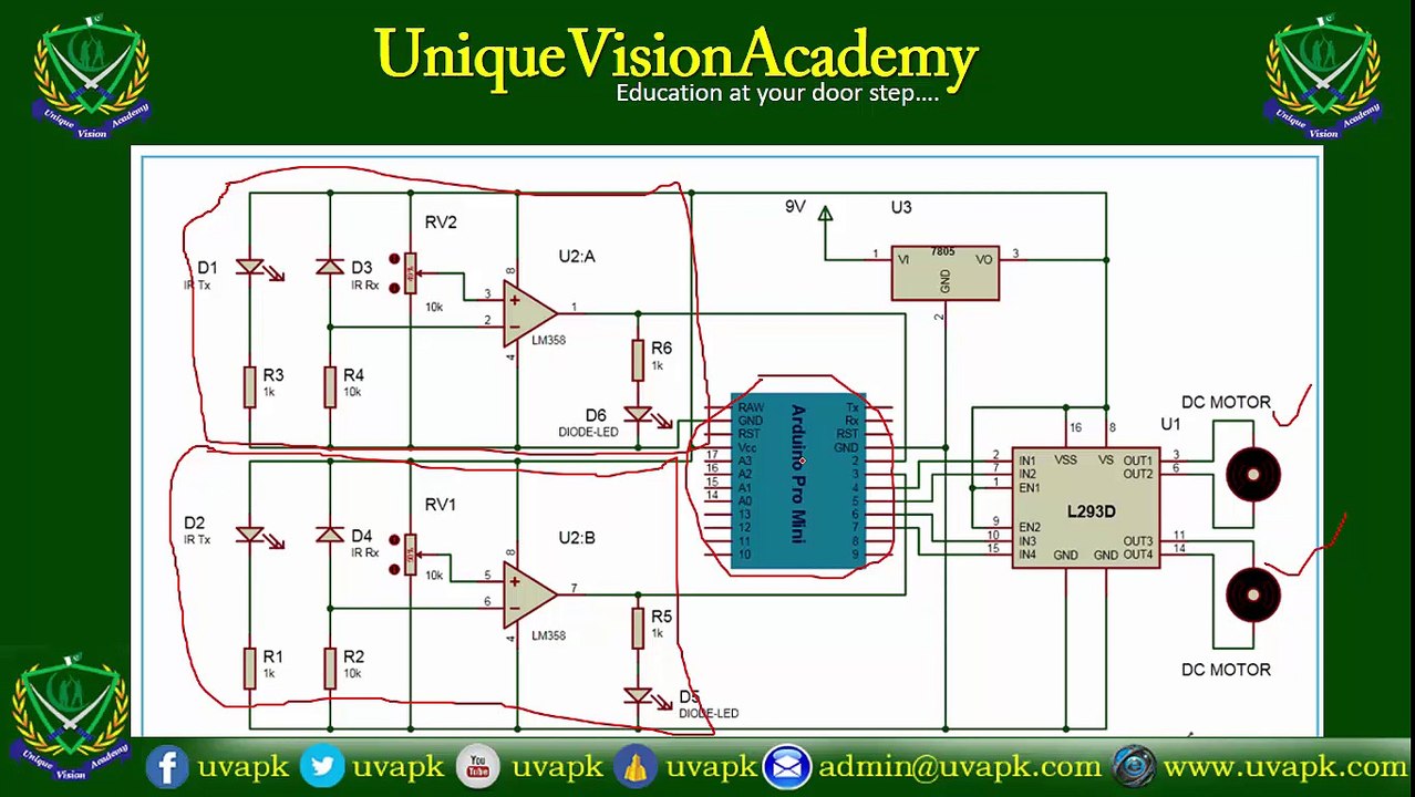 Lecture 18 Arduino programming line following Robot in urdu hindi