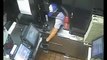 A clumsy thief tries to steal the cash register of a fast-food