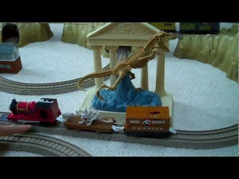 SODOR DINOSAUR MUSEUM Thomas & Friends Rheneas & Pop-Up Truck by Trackmaster Kids Toy Train Set