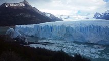 Chunks of ice break off 22-storey glacier in Argentina