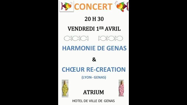 Genas - Concert 2016 -Chorales Ré -Création N° 1