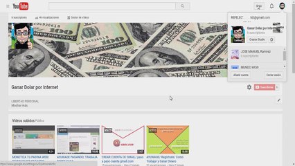 cambiar nombre de canal de youtube