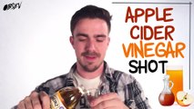 People Take Shots of Apple Cider Vinegar in Slow Motion