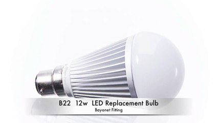 B22 LED 12w LED Replacement From greenplanetled.co.uk