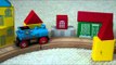 Wooden Battery Trains on a  Thomas The Tank Engine large wooden train track Kids Toy Train Set