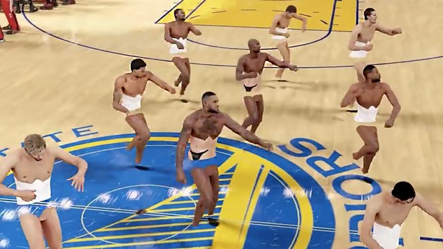 This NBA 2K16 Mod of Stephen Curry, LeBron James as Cheerleaders Will Haunt & Delight You
