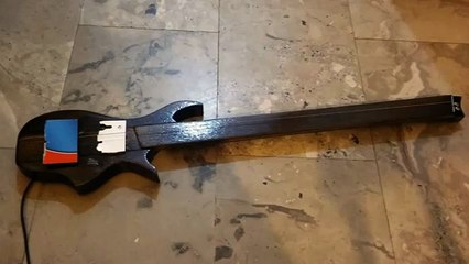 handmade 2 string electric headless fretless baritone guitar (audio samples)