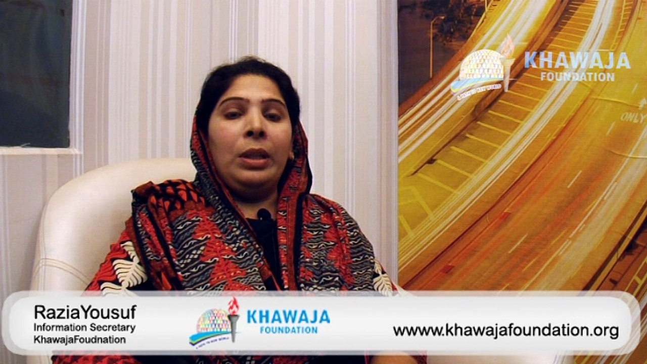 Razia Yousaf Information Secretary of Khawaja Foundation Lahore Pakistan.