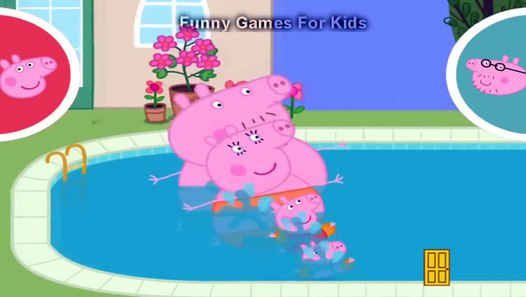 Peppa Pig, Mummy Pig, Daddy Pig and George Pig Go Swimming - Peppa Pig ...