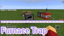 Minecraft PE Redstone Tutorial - Furnace Trap 0.14.1