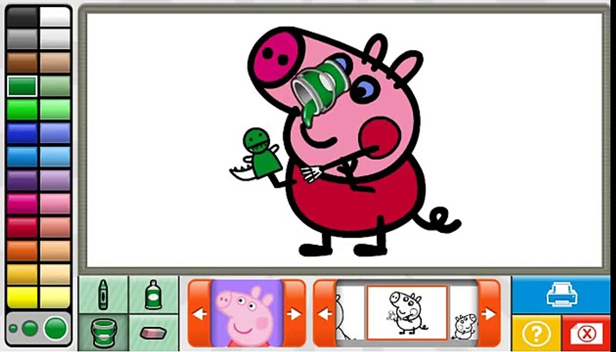 Peppa pig full episodes Paint And Colour Games Online peppa pig coloring pages