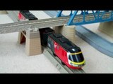 Tomy VIRGIN TRAIN running on a Trackmaster Track Kids Thomas The Tank Engine Toy Train Set