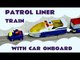 Tomy Tomica Rescue Patrol Liner on a Trackmaster Track Thomas The Train Kids Toy Train Set