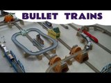 Tomy Tomica Bullet Trains on a Large Trackmaster Thomas The Tank Engine Layout Kids Toy Train Set