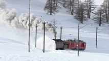 Dampfschneeschleuder - Nostalgiefahrt in den Schweizer Alpen